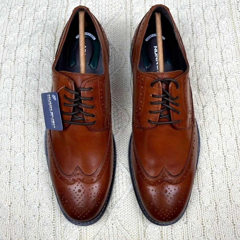 NEW Men's Size 9.5M Oxford Leather Corporate Shoes Nelson Cognac